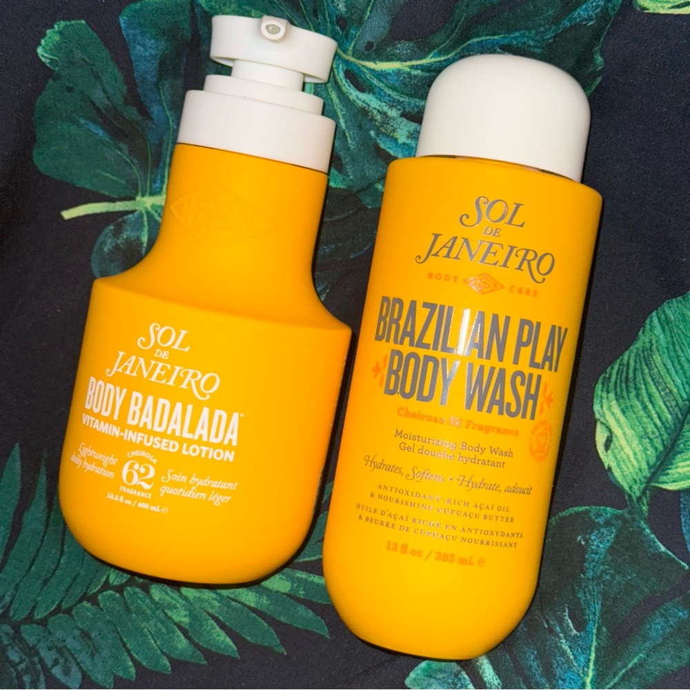 Bundle of 2 Sol de Janeiro Lotion & Moisturizing Shower Cream-Gel+ Free Gift